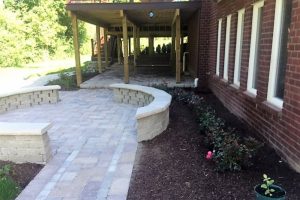 Brick home with new landscape